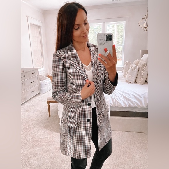 BB Dakota by Steve Madden Jackets & Blazers - Steve Madden BB Dakota Prep Plaid Longline Blazer- Size Medium
